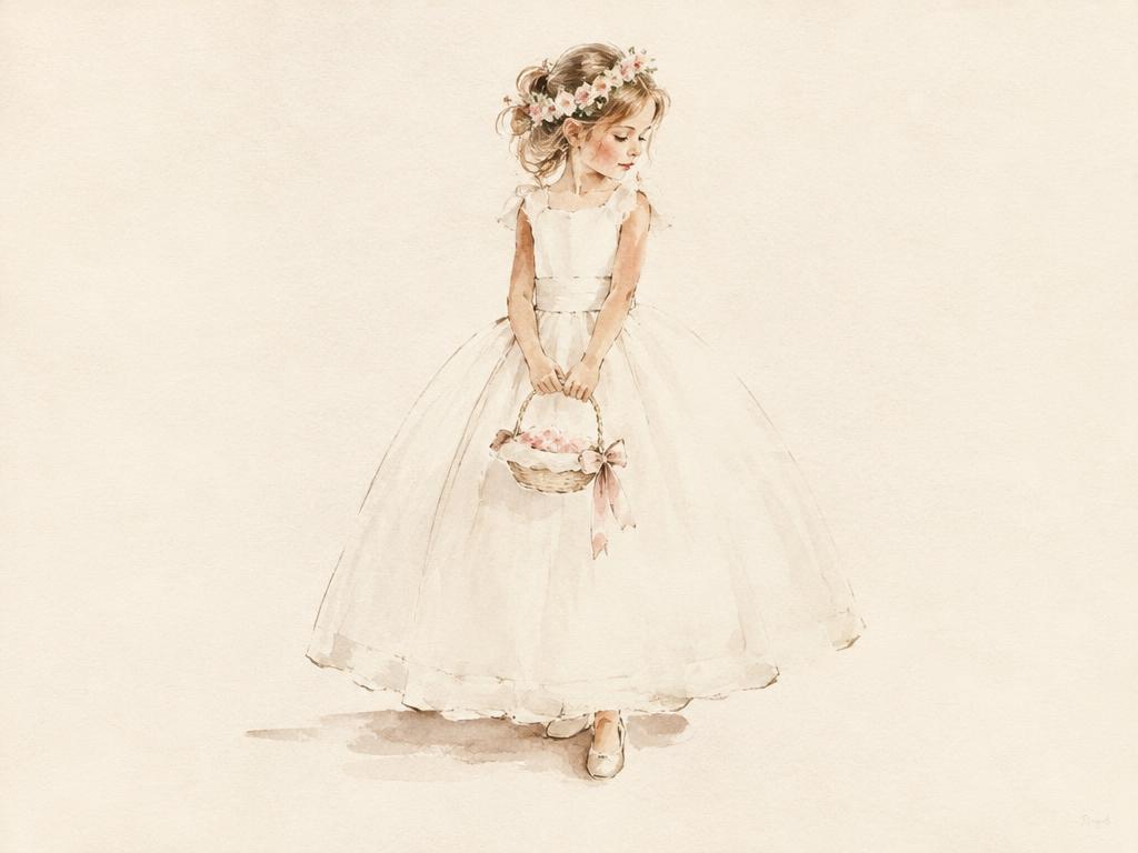 Flower Girl look illustration