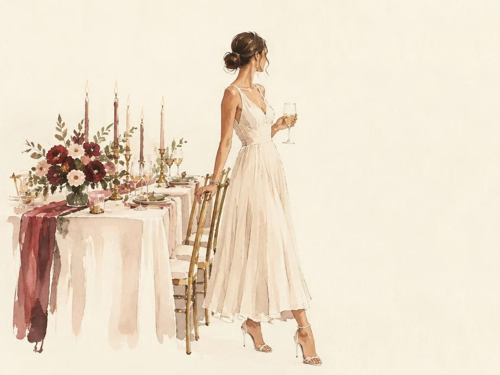 Rehearsal Dinner look illustration